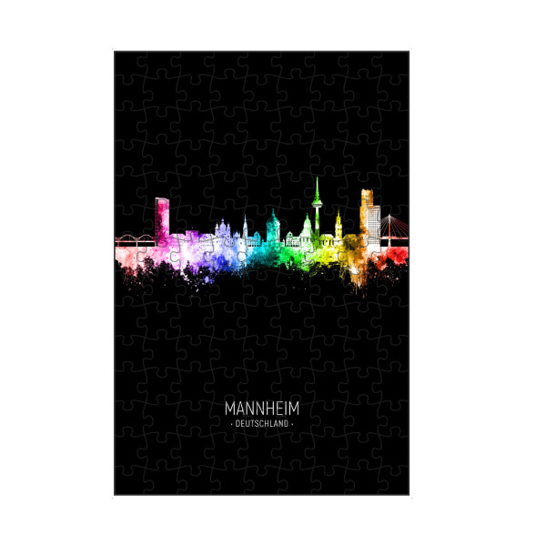 artboxONE Puzzle "Mannheim Skyline Colour Black" artboxONE - Städte