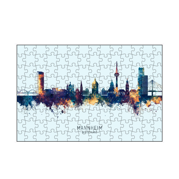 artboxONE Puzzle "Mannheim Skyline BlueOrange" artboxONE - Städte