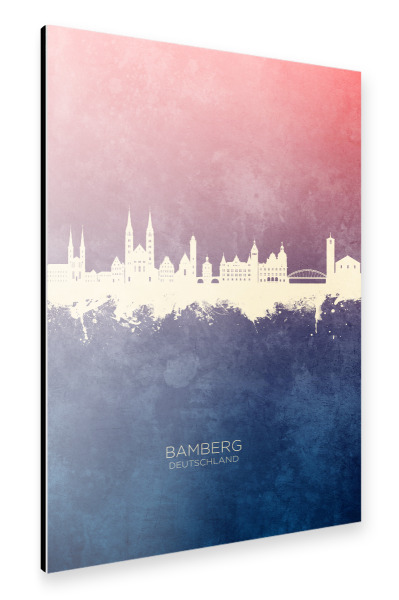 Alu-Dibond "Bamberg Germany Skyline BlueRose" 30x20 cm artboxONE