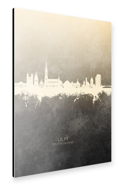 Alu-Dibond "Ulm Germany Skyline Taupe" 30x20 cm artboxONE