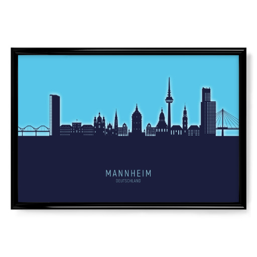 Mannheim Skyline Glow Blue
