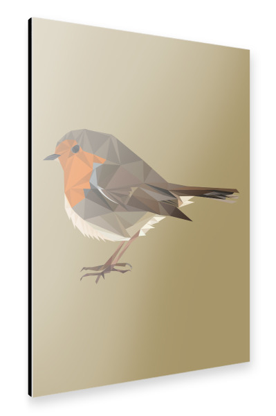 Alu-Dibond "Rotkehlchen - heimischer Vogel" 30x20 cm artboxONE
