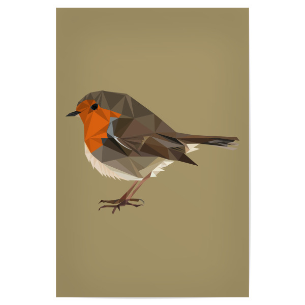 Poster 30x20 cm "Rotkehlchen - heimischer Vogel" artboxONE - Natur,Tiere