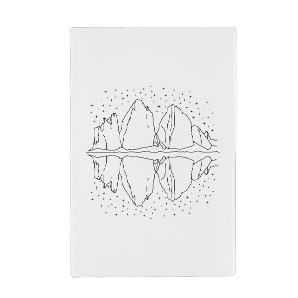 Holzbild "Drei Zinnen Sternenhimmel" artboxONE - Natur,Reise,Schwarzweiß