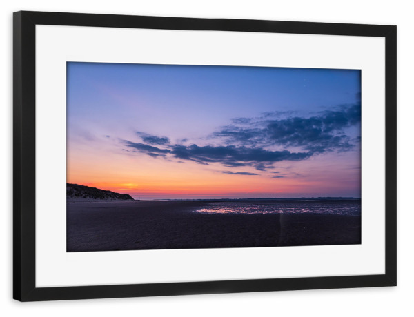 Poster mit Rahmen schwarz "Watt am Morgen" artboxONE - Natur,Reise,Reise / Strand und Meer