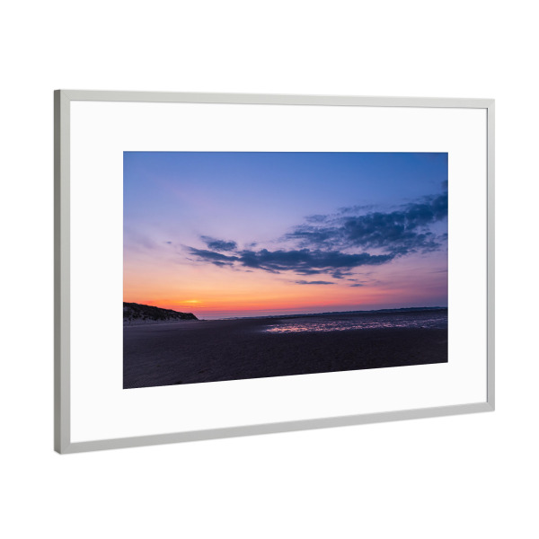 Poster mit Rahmen Silber "Watt am Morgen" artboxONE - Natur,Reise,Reise / Strand und Meer