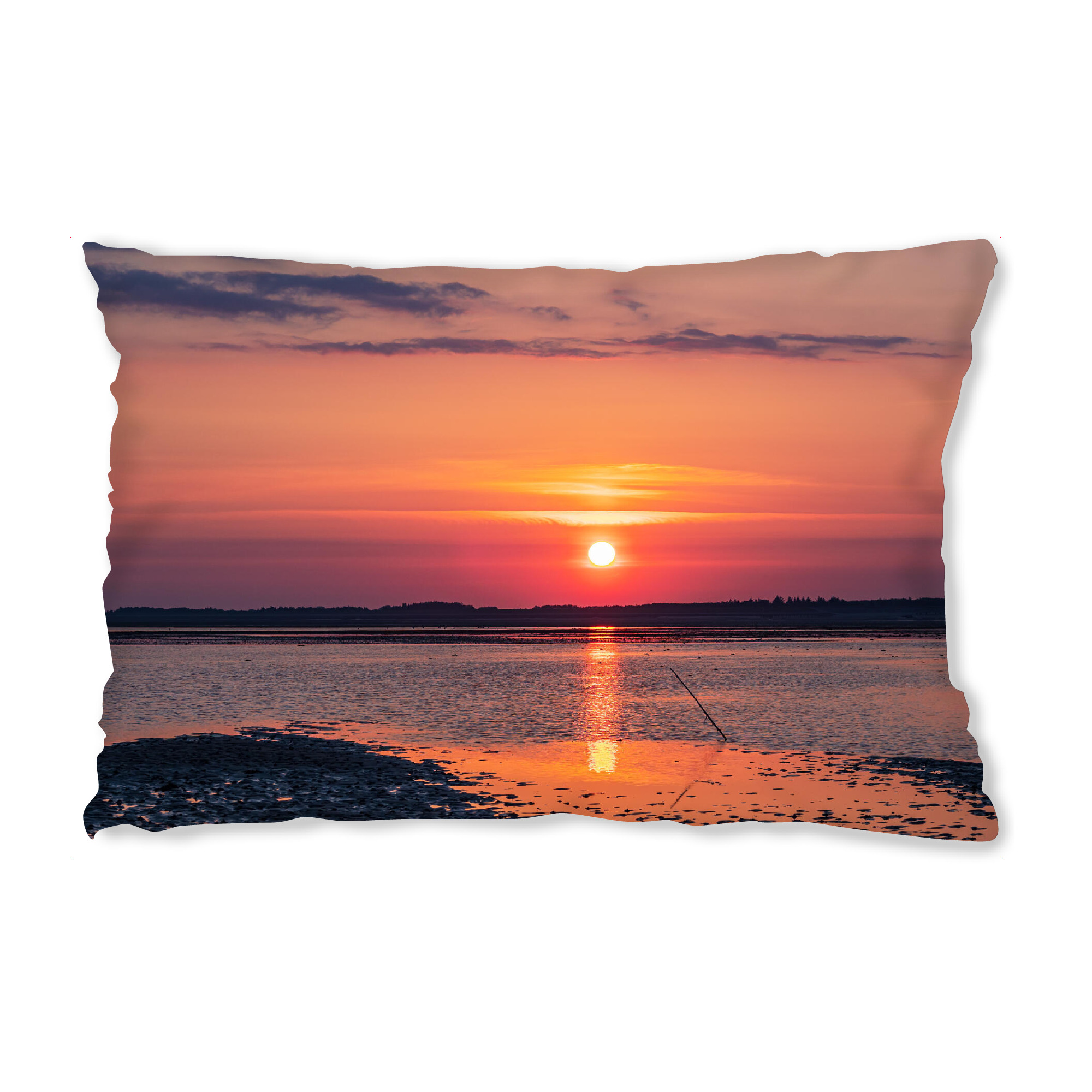 Design-Kissen "Sonne, Watt und Priel" artboxONE - Natur,Reise,Reise / Strand und Meer