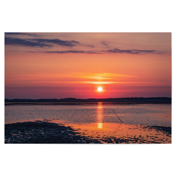 Poster "Sonne, Watt und Priel" artboxONE - Natur,Reise,Reise / Strand und Meer