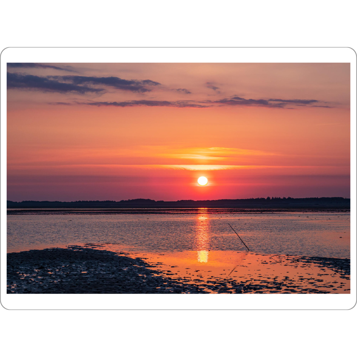Tischset "Sonne, Watt und Priel" artboxONE - Natur,Reise,Reise / Strand und Meer