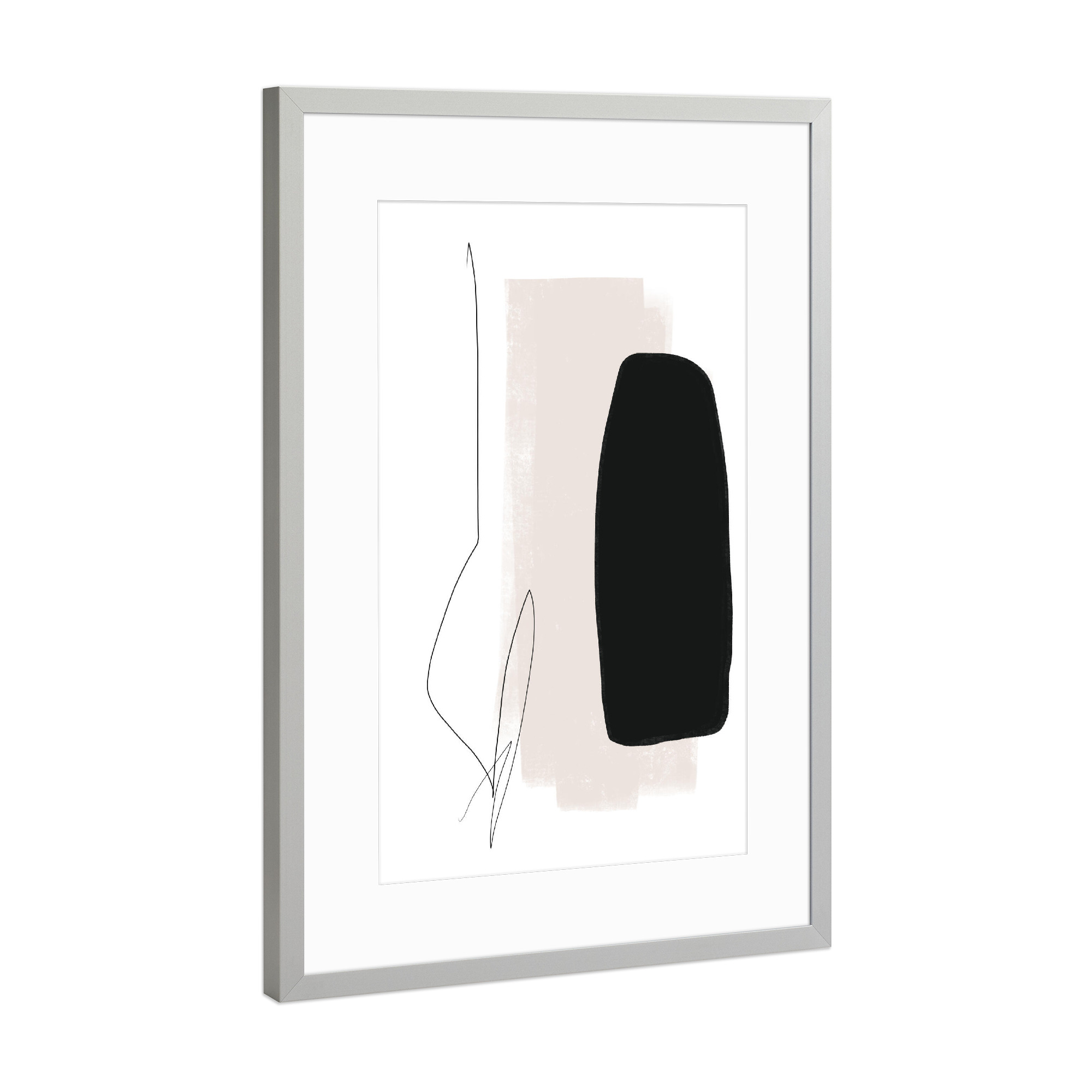 Poster mit Rahmen Silber "It is a Sign" artboxONE - Abstrakt,Geometrie