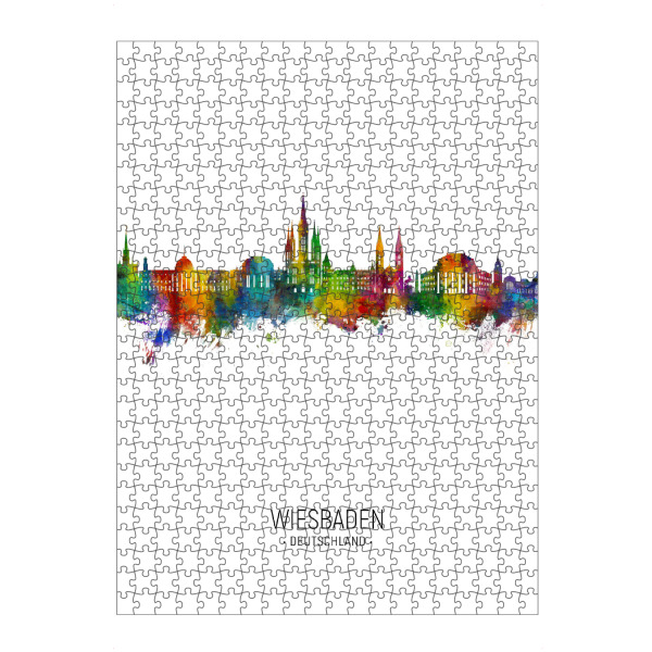 artboxONE Puzzle "Wiesbaden Skyline Portrait" artboxONE - Städte
