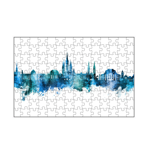 artboxONE Puzzle "Wiesbaden Germany Skyline Blue" artboxONE - Städte