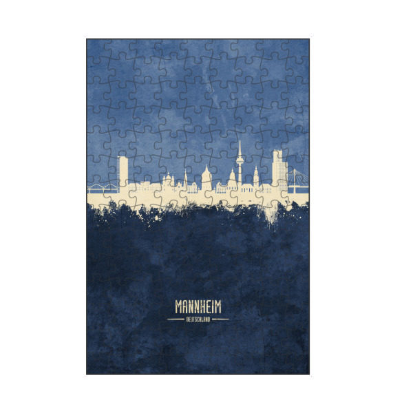 artboxONE Puzzle "Mannheim Germany Skyline Navy" artboxONE - Städte