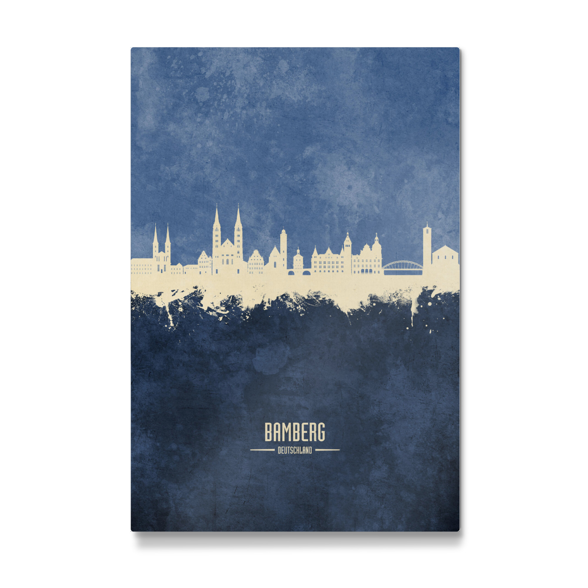 Galerie-Print "Bamberg Germany Skyline Navy" 75x50 cm artboxONE