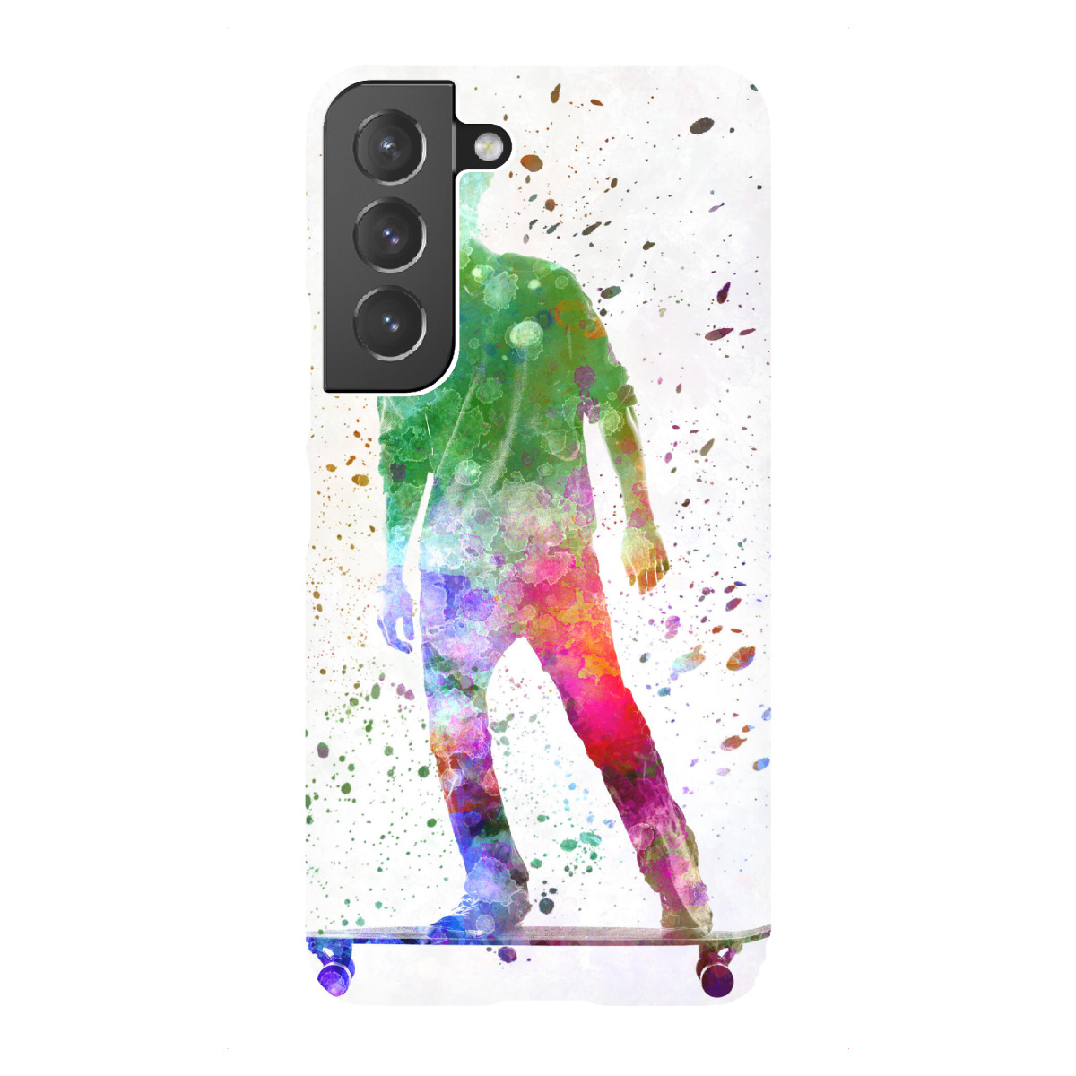 Samsung Galaxy "Man skateboard in watercolor-h" Premium-Case Handyhülle artboxONE