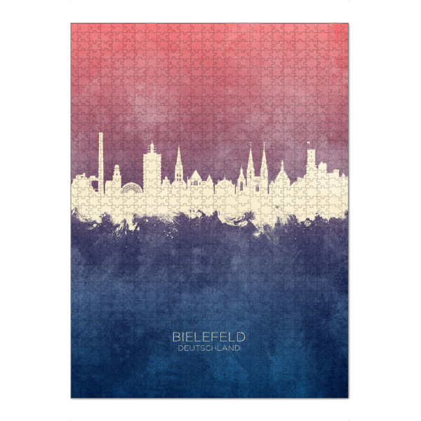 Puzzle Ravensburger "Bielefeld Skyline BlueRose" artboxONE - Städte