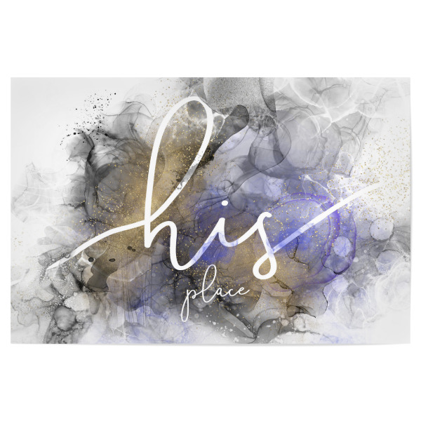 Poster 30x20 cm "His place - Alkoholtintenrausch" artboxONE - Typografie,Abstrakt,Männer