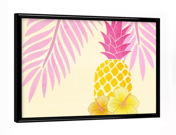 Poster mit schwarzem Rahmen "Ananas-Stilleben. Modern" artboxONE - Natur,Floral,Essen & Trinken / Obst & Gemüse