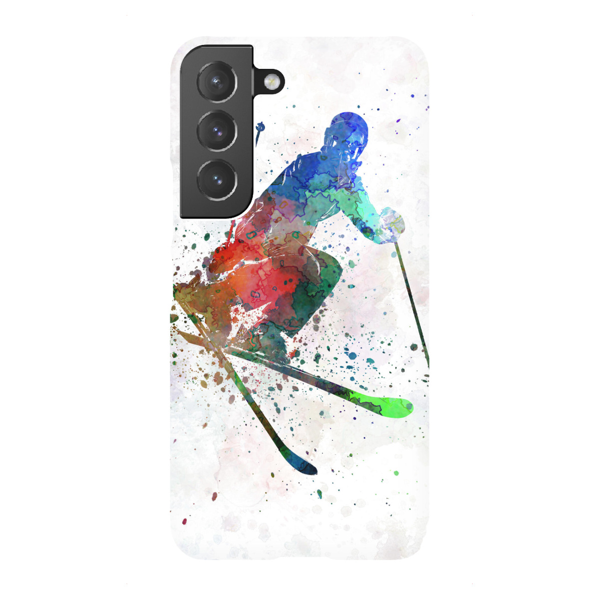 "Skier in watercolor"für Samsung Galaxy - Premium-Case Handyhülle artboxONE