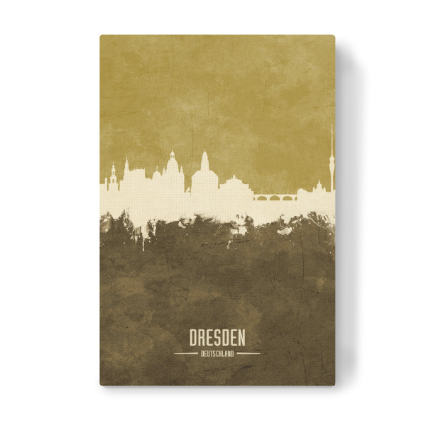 Leinwandbild "Dresden Germany Skyline Brown" artboxONE - Städte