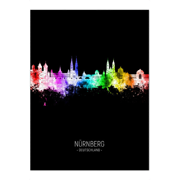Puzzle Ravensburger "Nürnberg Skyline Colour Black" artboxONE - Städte