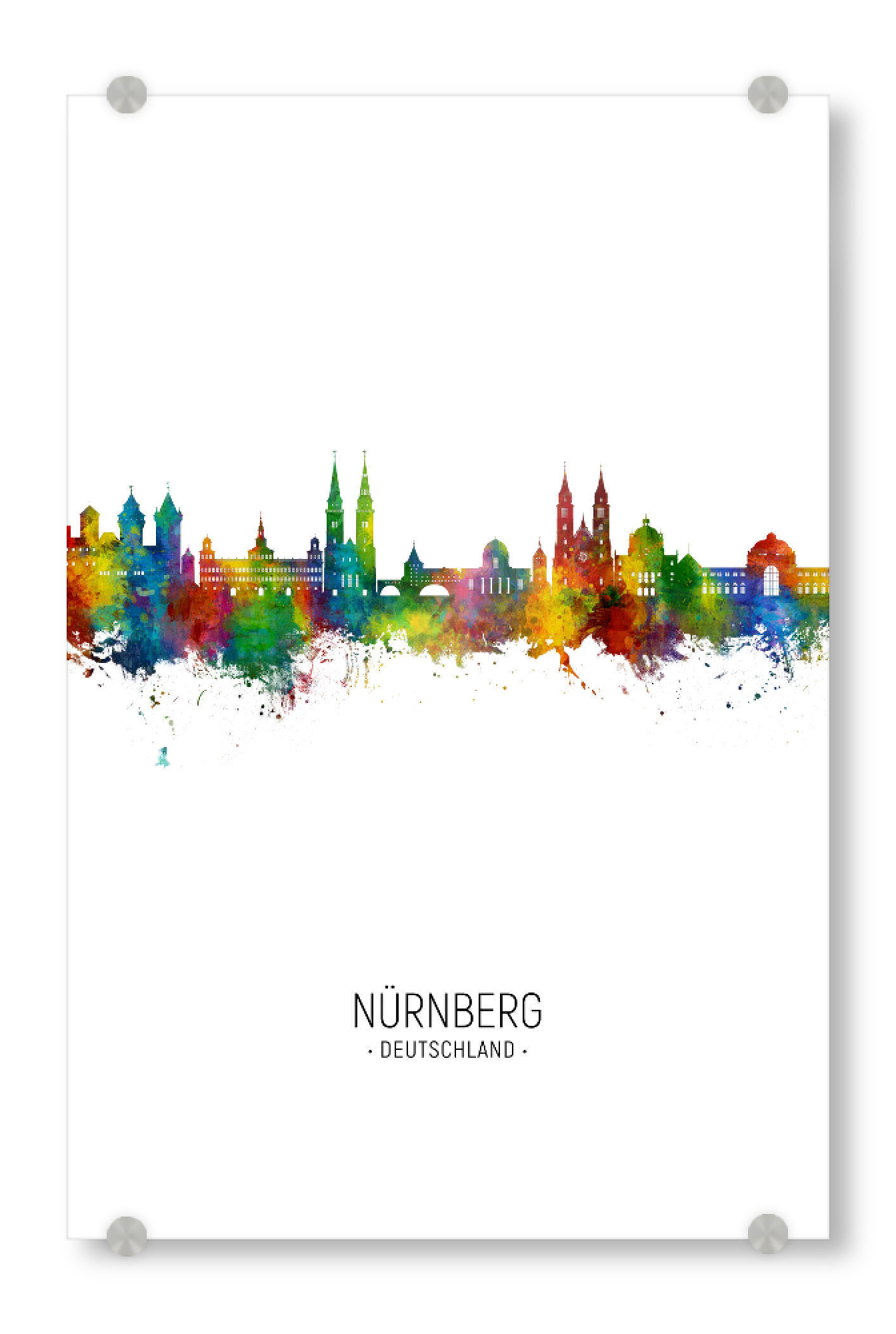 Acrylglasbild "Nürnberg Germany Skyline Portrait" artboxONE - Städte