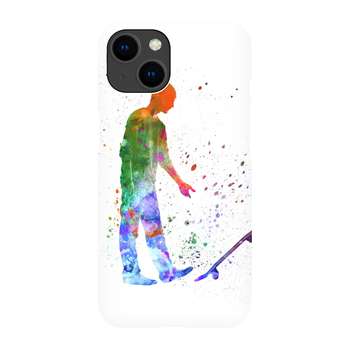iPhone "Man skateboard in watercolor-i" Premium-Case Handyhülle artboxONE
