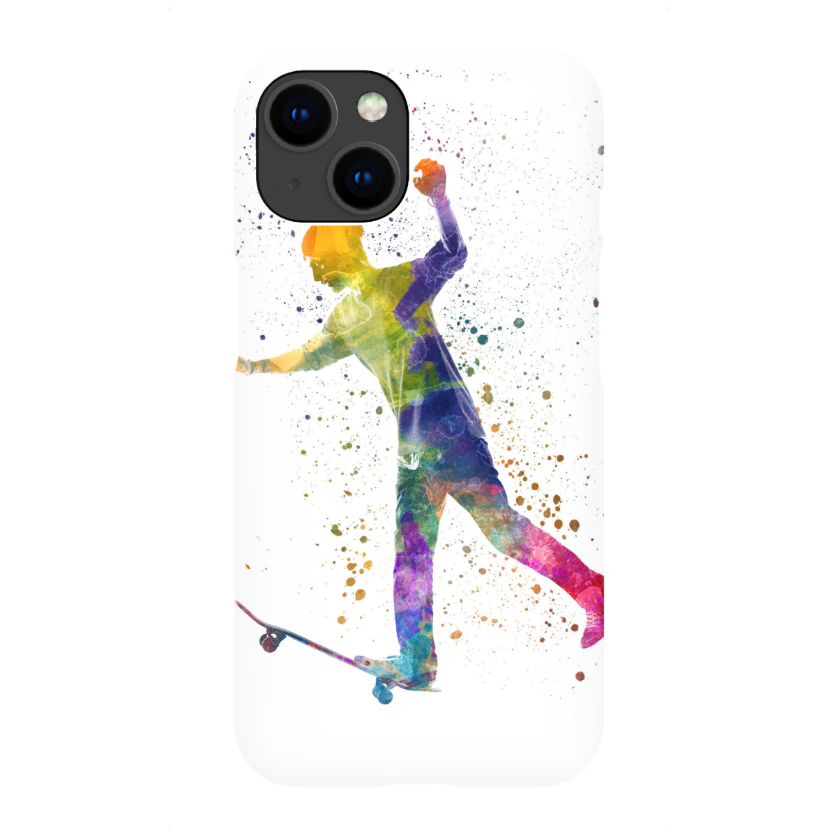 iPhone "Man skateboard in watercolor-f" Premium-Case Handyhülle artboxONE