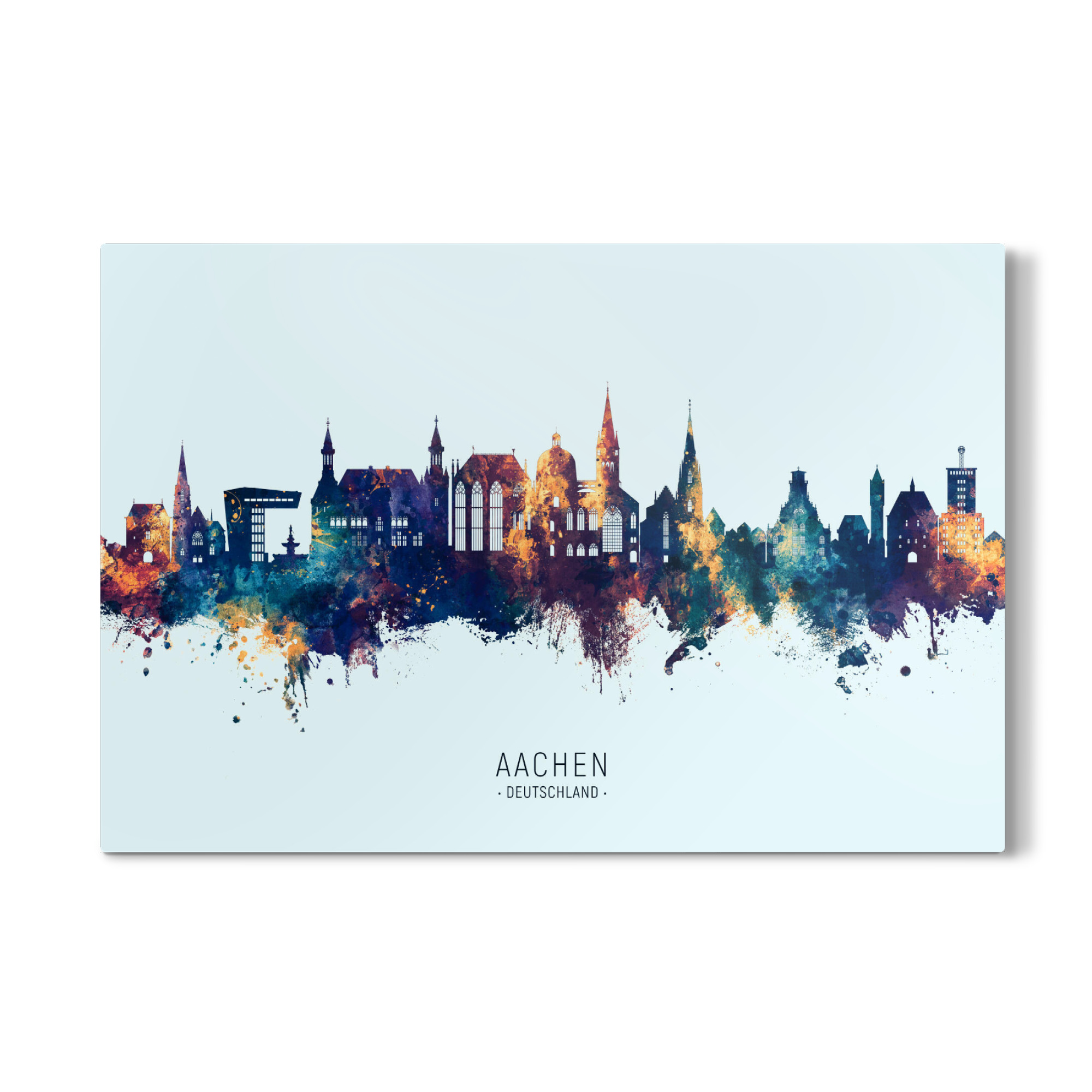 Galerie-Print "Aachen Germany Skyline BlueOrange" 30x20 cm artboxONE