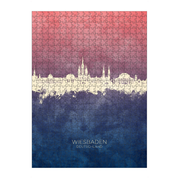 artboxONE Puzzle "Wiesbaden Skyline BlueRose" artboxONE - Städte