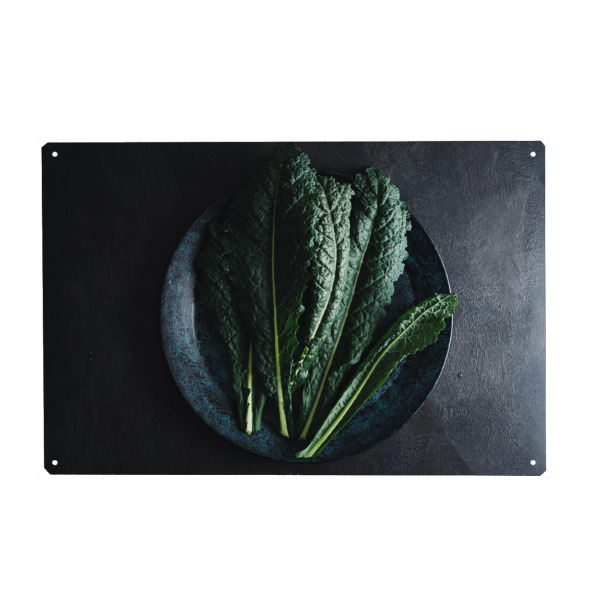 Metall Poster "Cavolo nero black kale" artboxONE - Essen & Trinken,Essen & Trinken / Obst & Gemüse