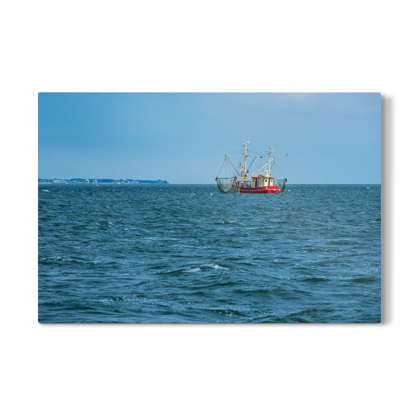 Galerie-Print "Krabbenkutter vor Pellworm" 30x20 cm artboxONE