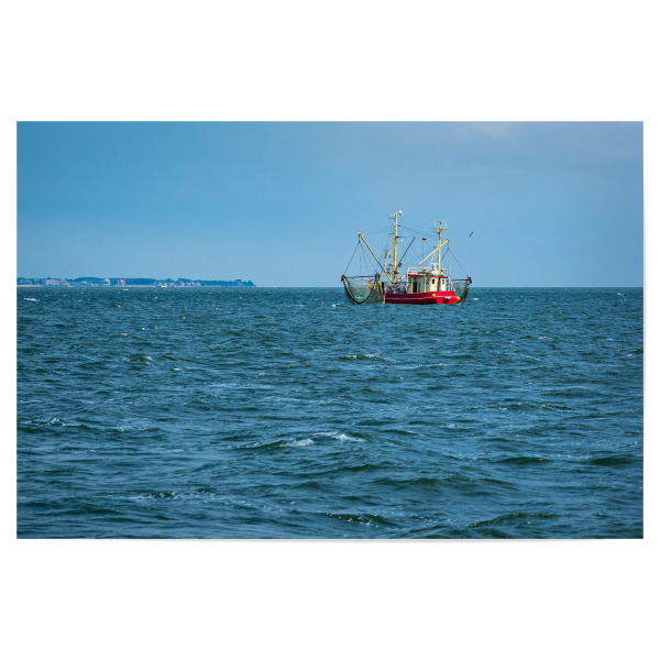 Poster 30x20 cm "Krabbenkutter vor Pellworm" artboxONE - Natur,Reise,Reise / Strand und Meer