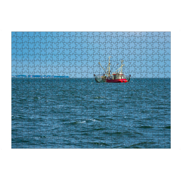 Puzzle Ravensburger "Krabbenkutter vor Pellworm" artboxONE - Natur,Reise,Reise / Strand und Meer
