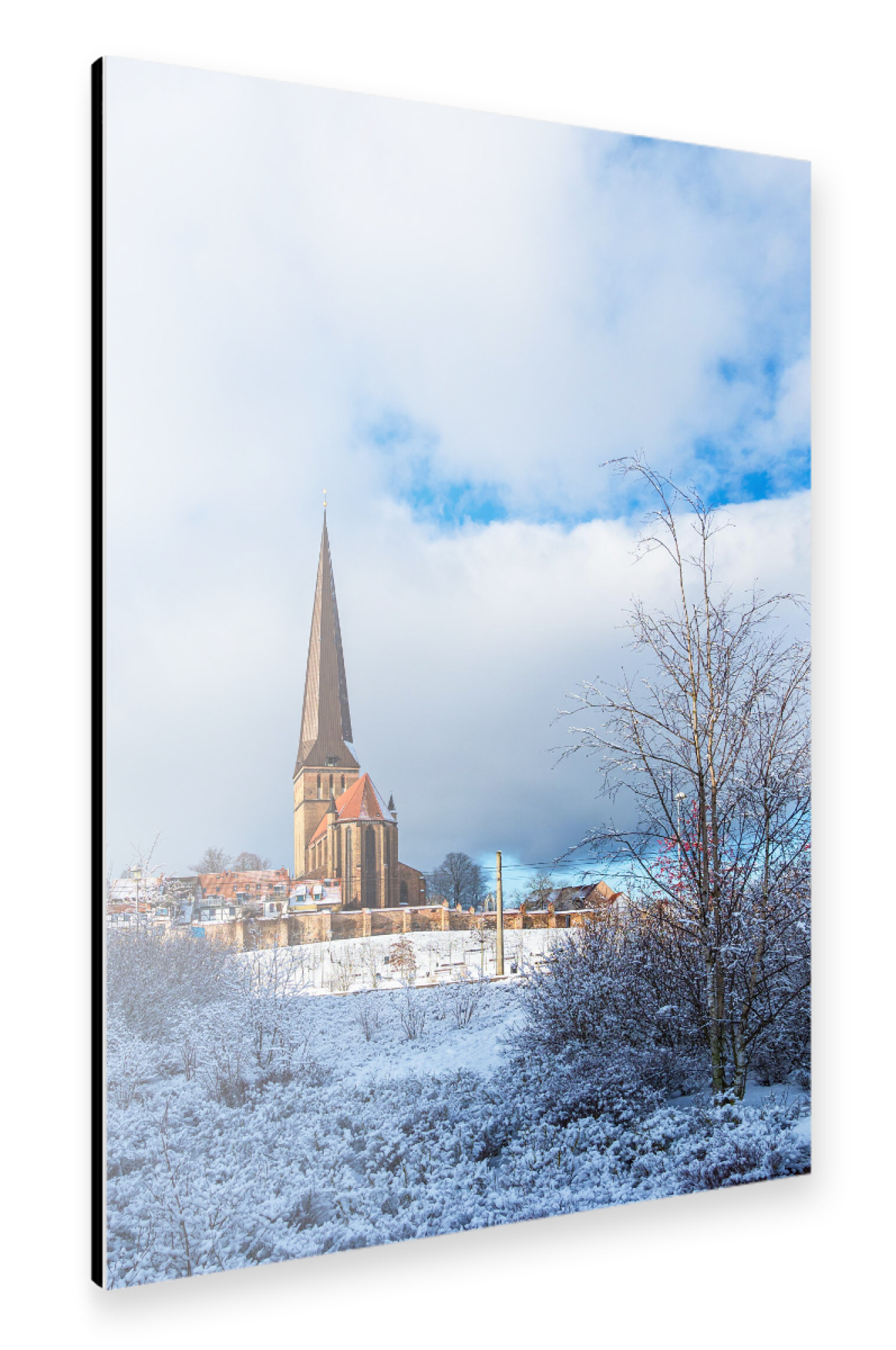 Alu-Dibond "Stadtmauer im Winter" 75x50 cm artboxONE