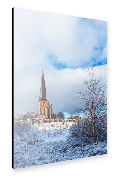 Alu-Dibond "Stadtmauer im Winter" 30x20 cm artboxONE