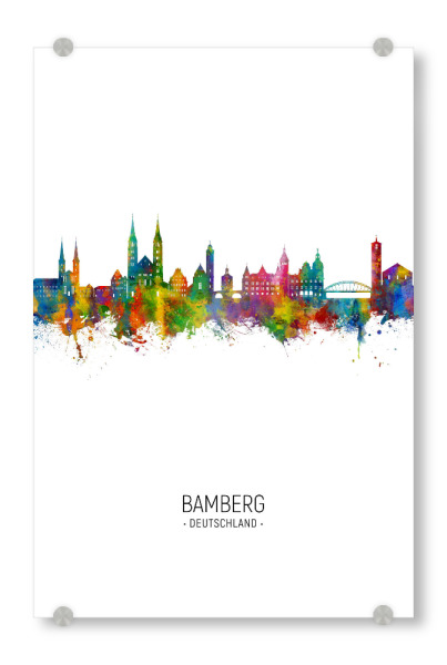 Acrylglasbild "Bamberg Germany Skyline Portrait" artboxONE - Städte