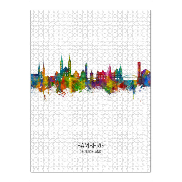 Puzzle Ravensburger "Bamberg Germany Skyline Portrait" artboxONE - Städte