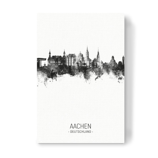 Leinwandbild "Aachen Germany Skyline BW" artboxONE - Städte,Schwarzweiß