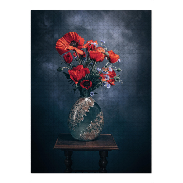 Puzzle Ravensburger "Mohn in der Vase" artboxONE - Floral