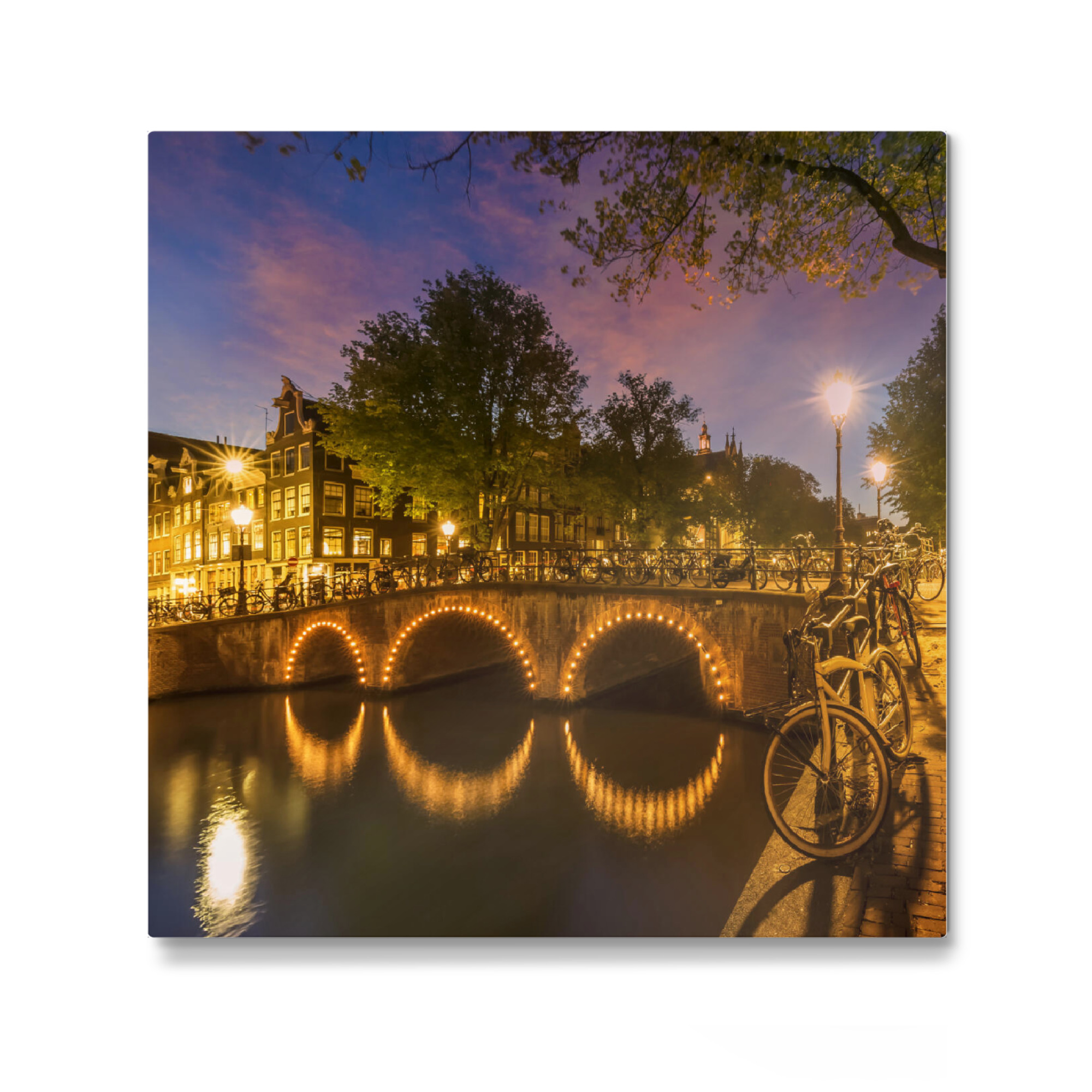 Galerie-Print "Abendliche Idylle in Amsterdam" 30x30 cm artboxONE
