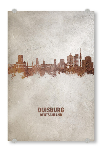 Acrylglasbild "Duisburg Germany Skyline Rust" artboxONE - Städte