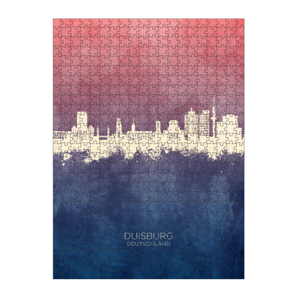 Puzzle Ravensburger "Duisburg Germany Skyline BlueRose" artboxONE - Städte