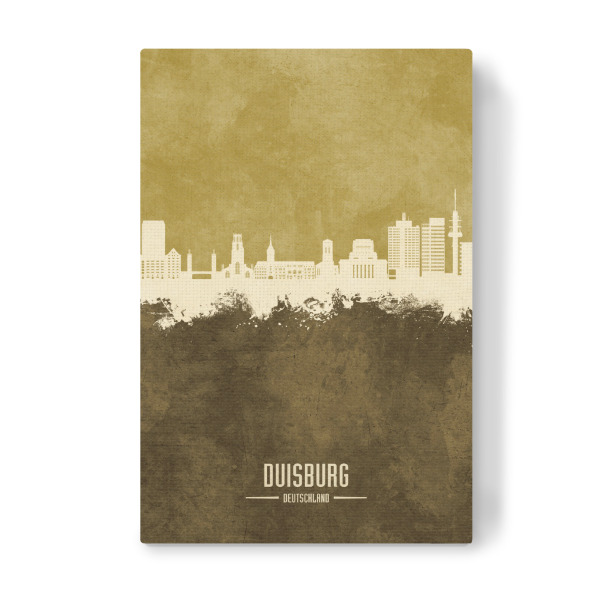 Leinwandbild "Duisburg Germany Skyline Brown" artboxONE - Städte