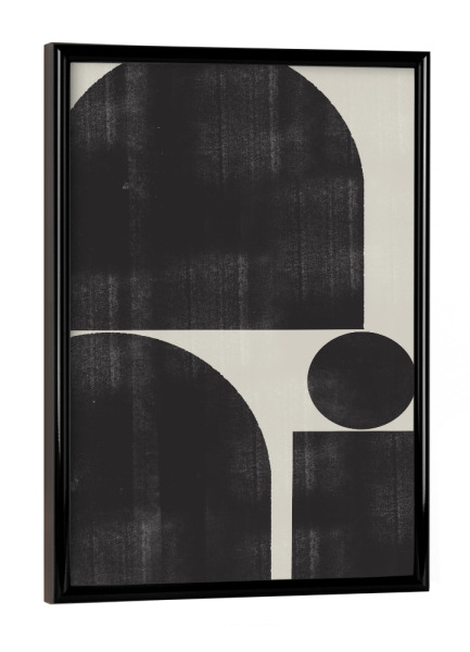 Poster mit schwarzem Rahmen "Abstract Block Balance" artboxONE - Abstrakt,Geometrie