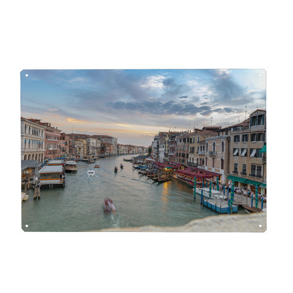 Metall Poster "Mit Blick von Rialto" artboxONE - Reise,Architektur