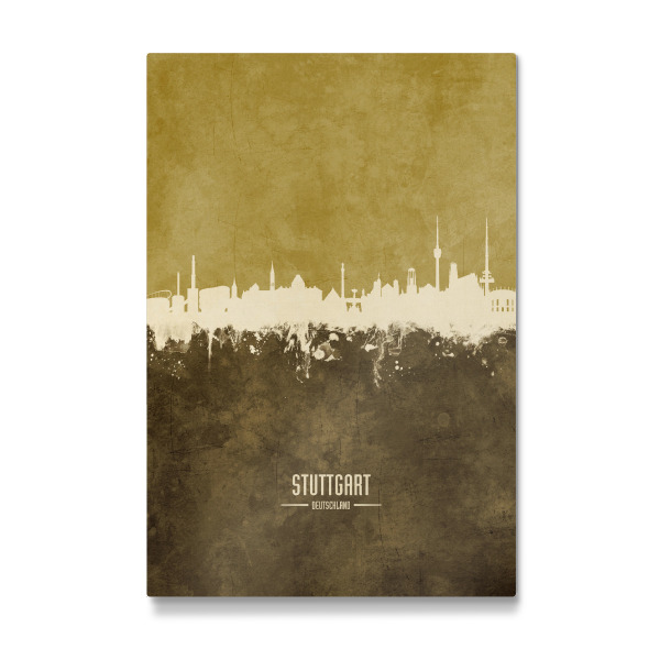Galerie-Print "Stuttgart Germany Skyline Brown" 30x20 cm artboxONE