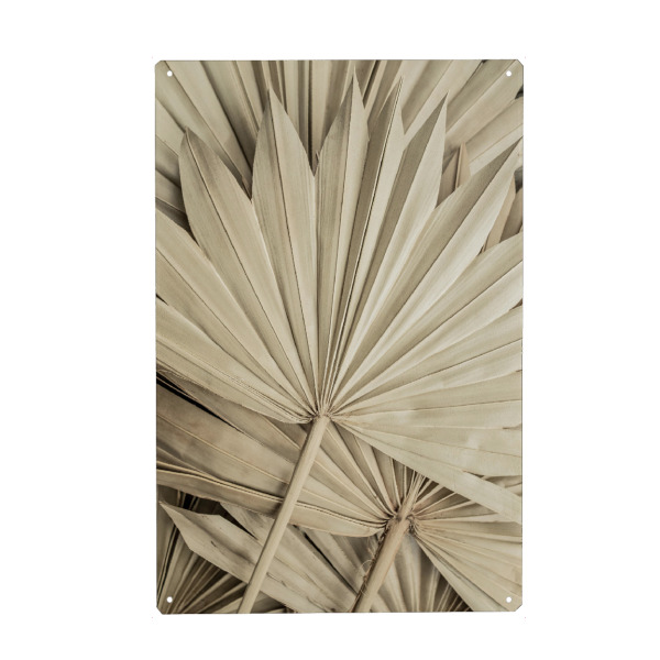 Holzbild "Golden Fan Palm Leaves" artboxONE - Natur