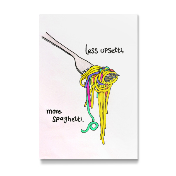 Galerie-Print "Less upsetti, more spaghetti" 30x20 cm artboxONE