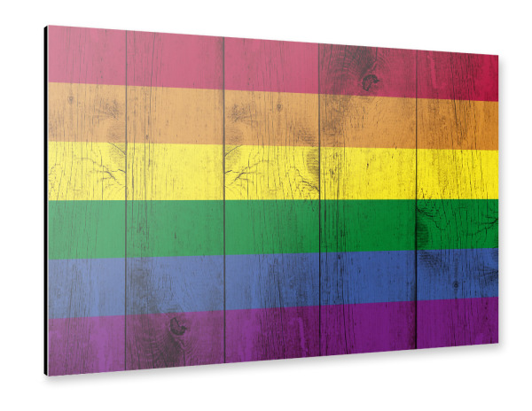 Alu-Dibond "The Rainbow Flag" 30x20 cm artboxONE